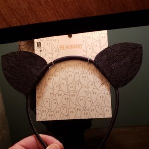 New Halloween Express Lace Cat Ears Headband
